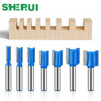 1pc 8mm Shank 3mm-20mm Straight Bit Tungsten Carbide Double Flute Router Bits Milling Cutter For Wood Woodwork Tool