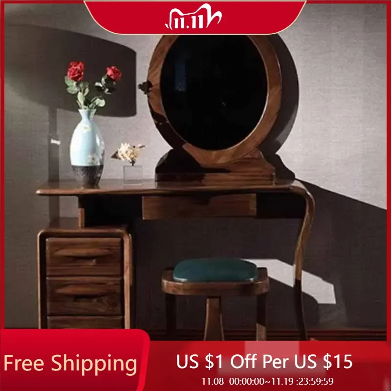 

Роскошный комод в скандинавском стиле, табурет для девочек, современный женский туалетный столик для хранения, мебель для гостиной Schminktisch