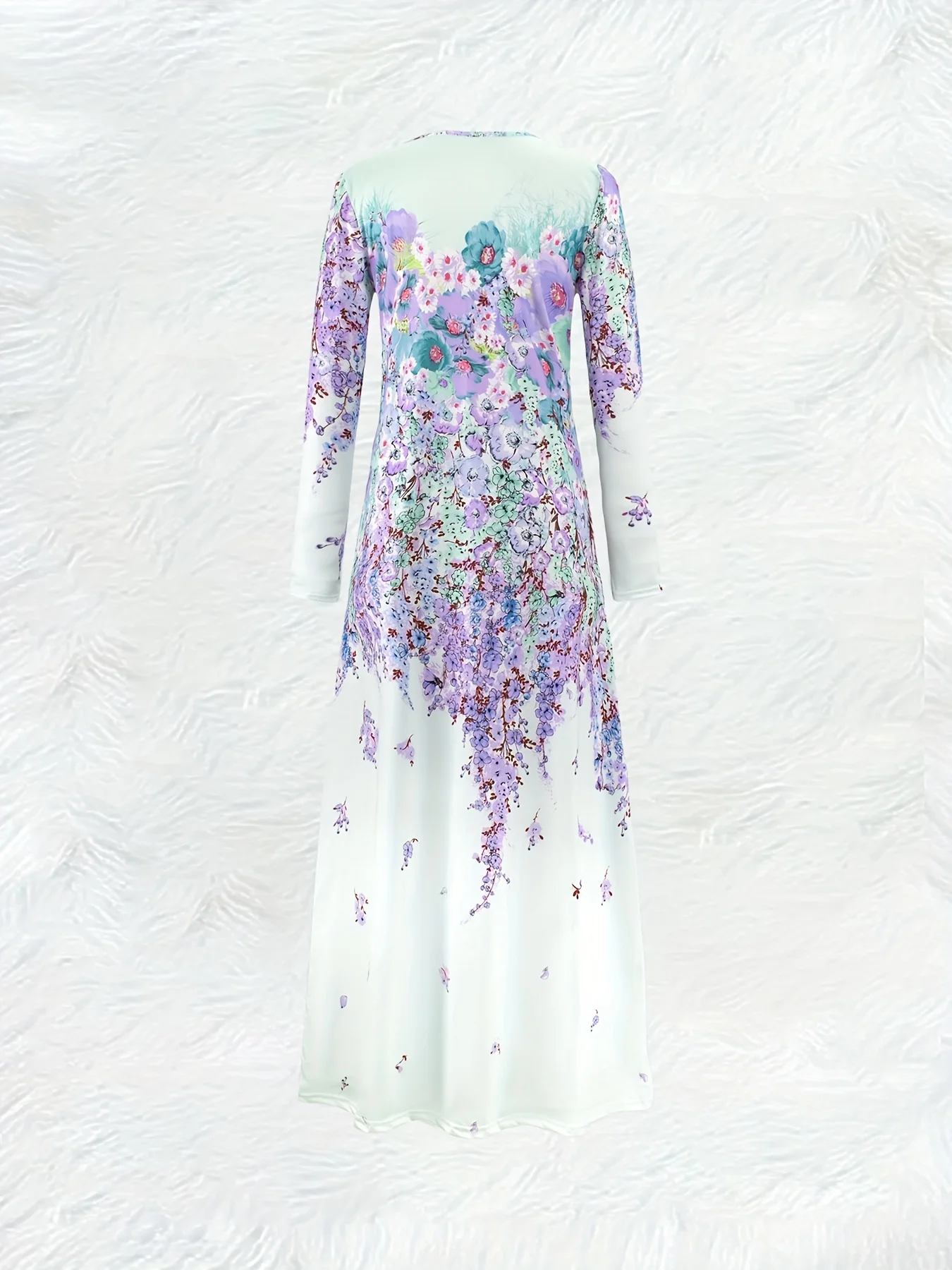 Printed Design Casual Style Printed Gradient Pattern Women's Dress