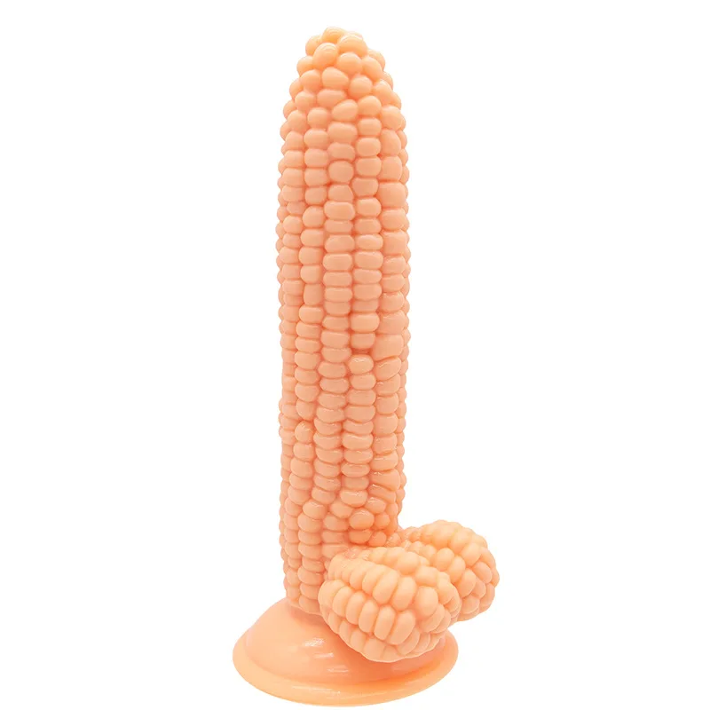 Adult Corn Penis Transparent Colored Suction Cup Fake Penis Fruit and Vegetable Anal Sexual Products dildo Sex toys