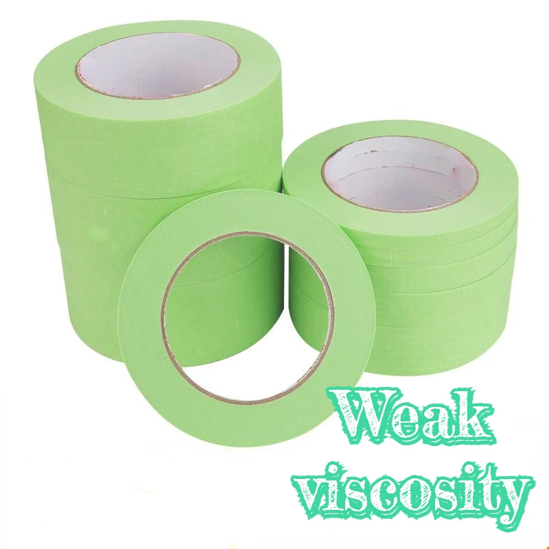 Green Weak Viscosity Masking Paper Tape Car Beauty Home Décor Spray Paint Masking Floral Packaging Tape and Easy To Tear H52774