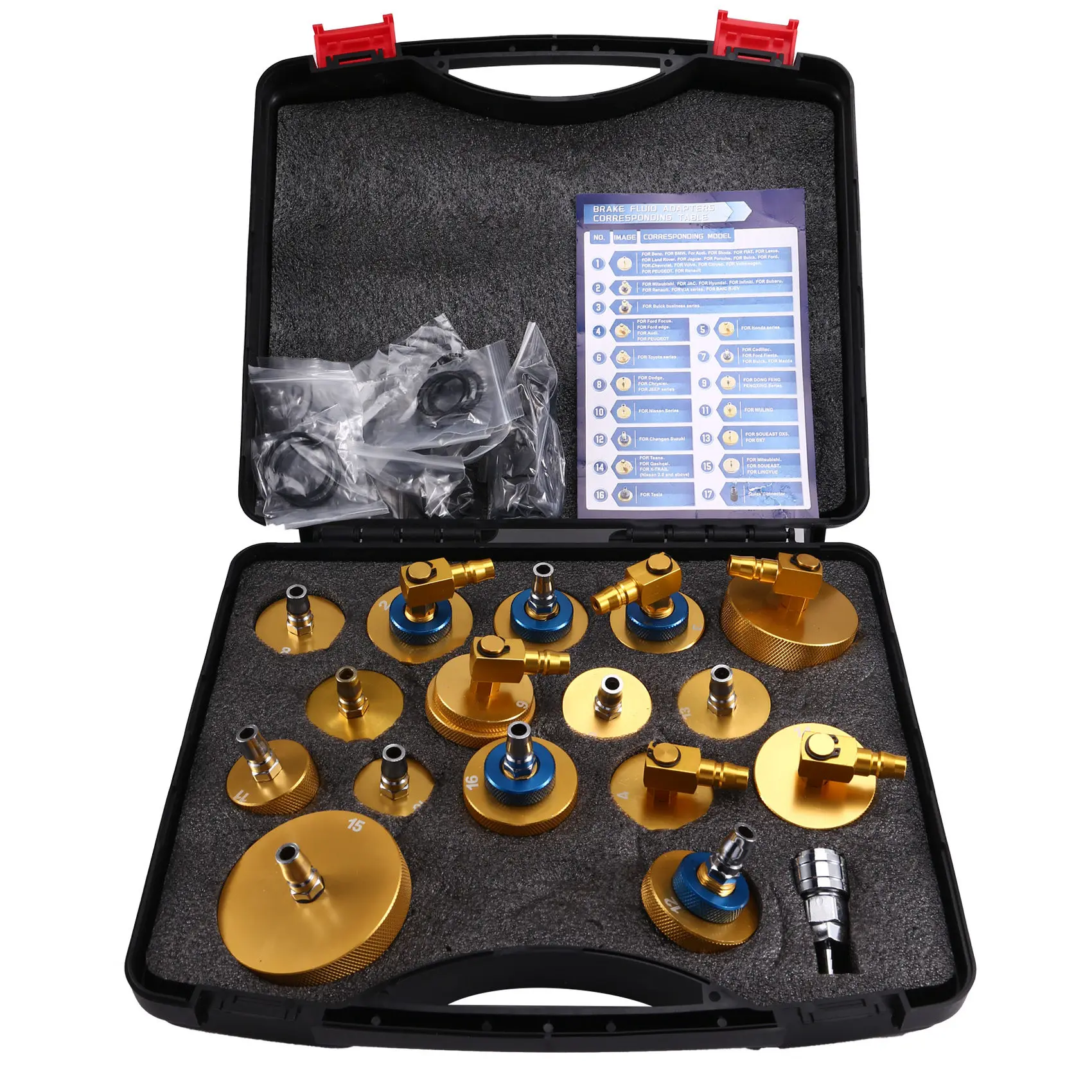 

NEW-Universal Oil Pump Adapter Connector Brake Fluid Exchanger Kit 1 Set Car Auto Repair Tools