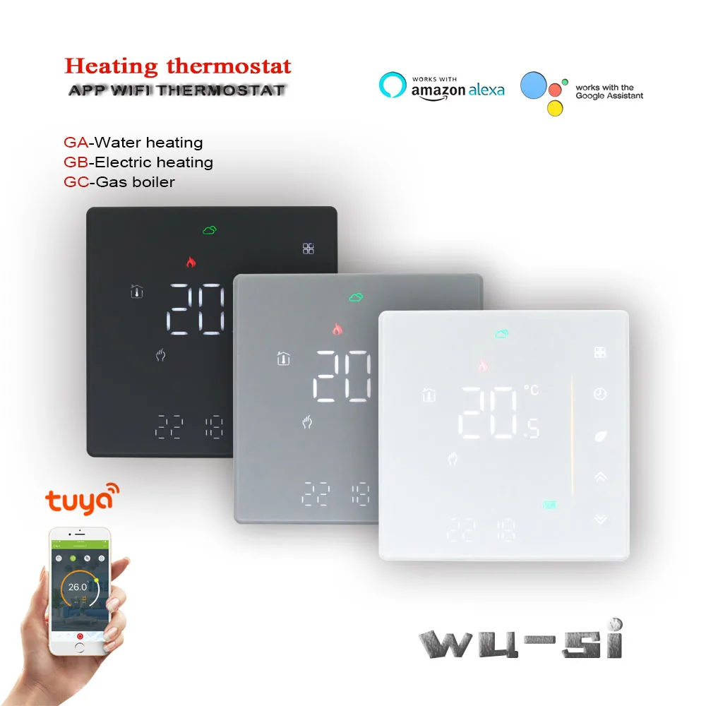 Wifi Smart Thermostat Temperature Controller for boiler thermostat Works with Alexa Google Home 24V 220V