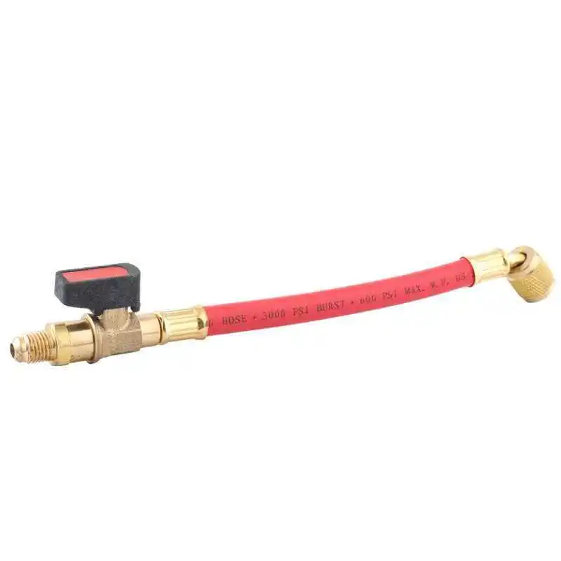 Hongsen liquid adding ball valve with tube HS-115 liquid adding tube with valve, refrigerator air conditioning pressure adding f