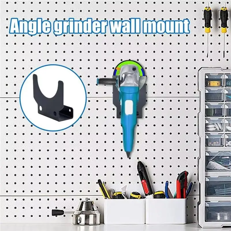 AS60-Multifunctional 2PCS Angle Grinder Wall Mounts, Durable Tool Organizer For Garage Supplies