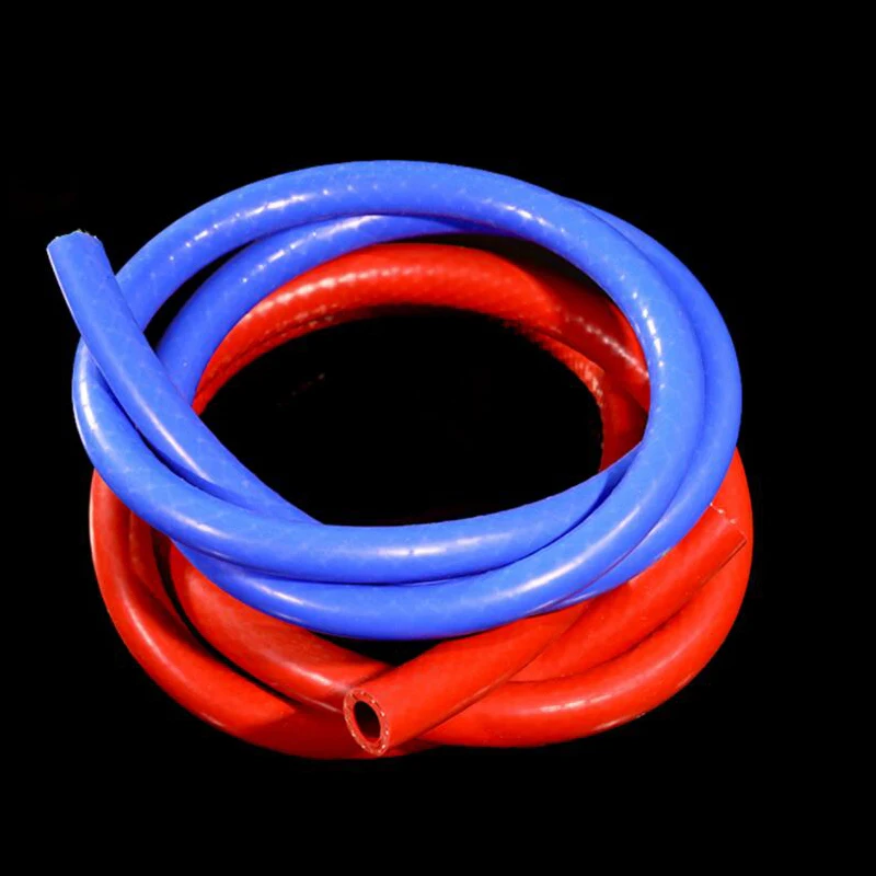 1M 6-32mm ID Red/Blue Silicone Vacuum Tubing Reinforced Braided Rubber Hose Air Water Pipe Heat Resistant High Pressure Line