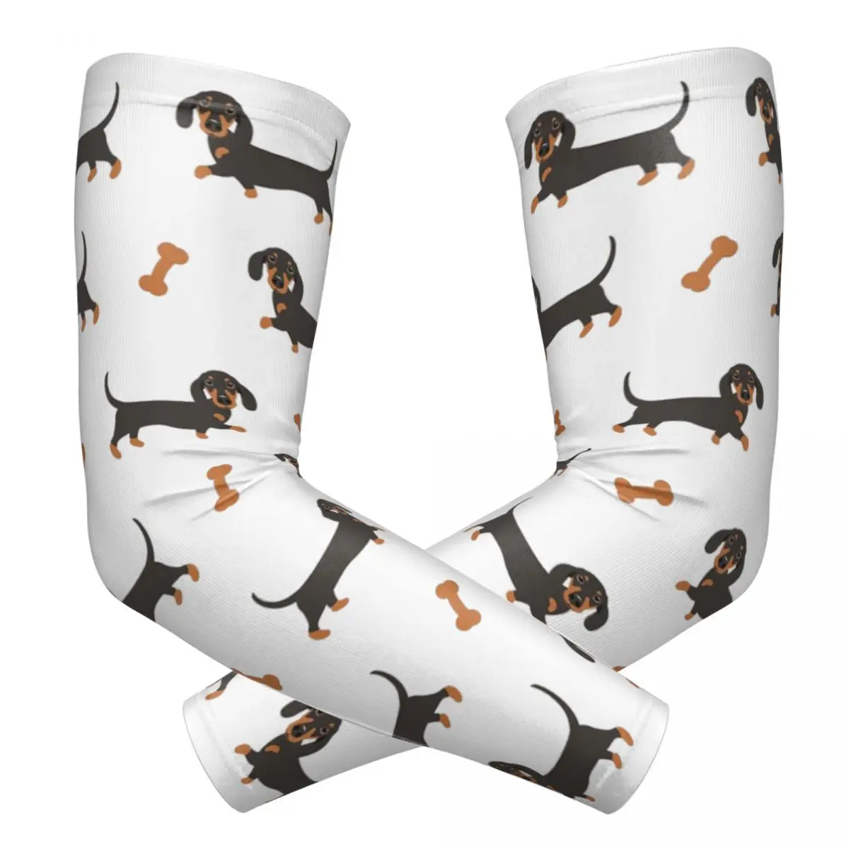 أسود وأسمر داشهند السجق الكلب في الهواء الطلق أكمام أذرع تبريد الشمس الأشعة فوق البنفسجية غطاء للحماية الصيف ركوب الدراجات أكمام الوشم #1