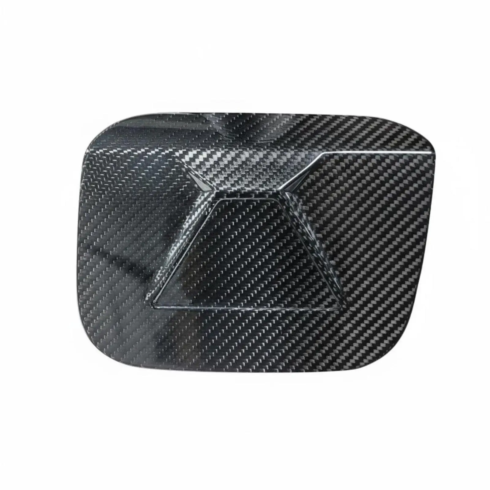 Real Carbon Fiber Fuel Cap Cover Glossy Finish Car Petrol Lid Sticker Universal Fit Vehicle Exterior Accessory