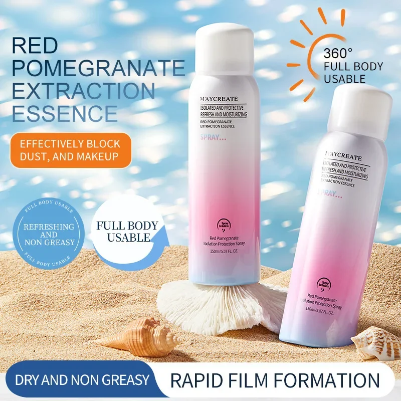 Red Pomegranate Isolation  3 in 1 Facial Neck Multiple Protections Protective Spray Hydrating Moisturizing