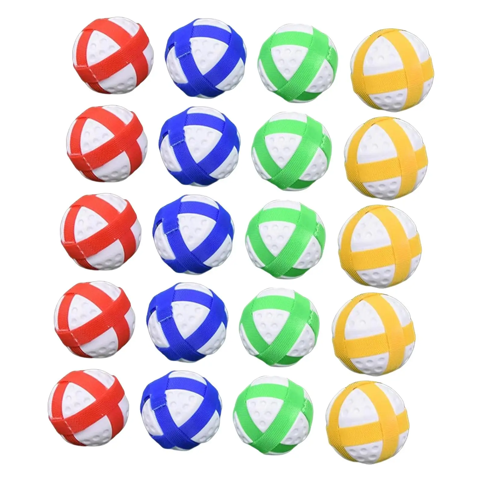 20 Pieces Balls Game Accessories Multifunctional Lightweight Party Games for Fabrics Board Hook and Loop Balls