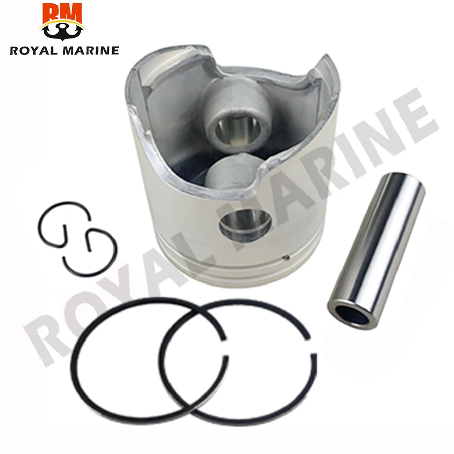 6E7-11636 Piston Kit +0.5MM For Yamaha Outboard Engine 2T 682 63V 63W 684 Series 9.9HP 15HP Parsun Hidea 6E7-11636-00