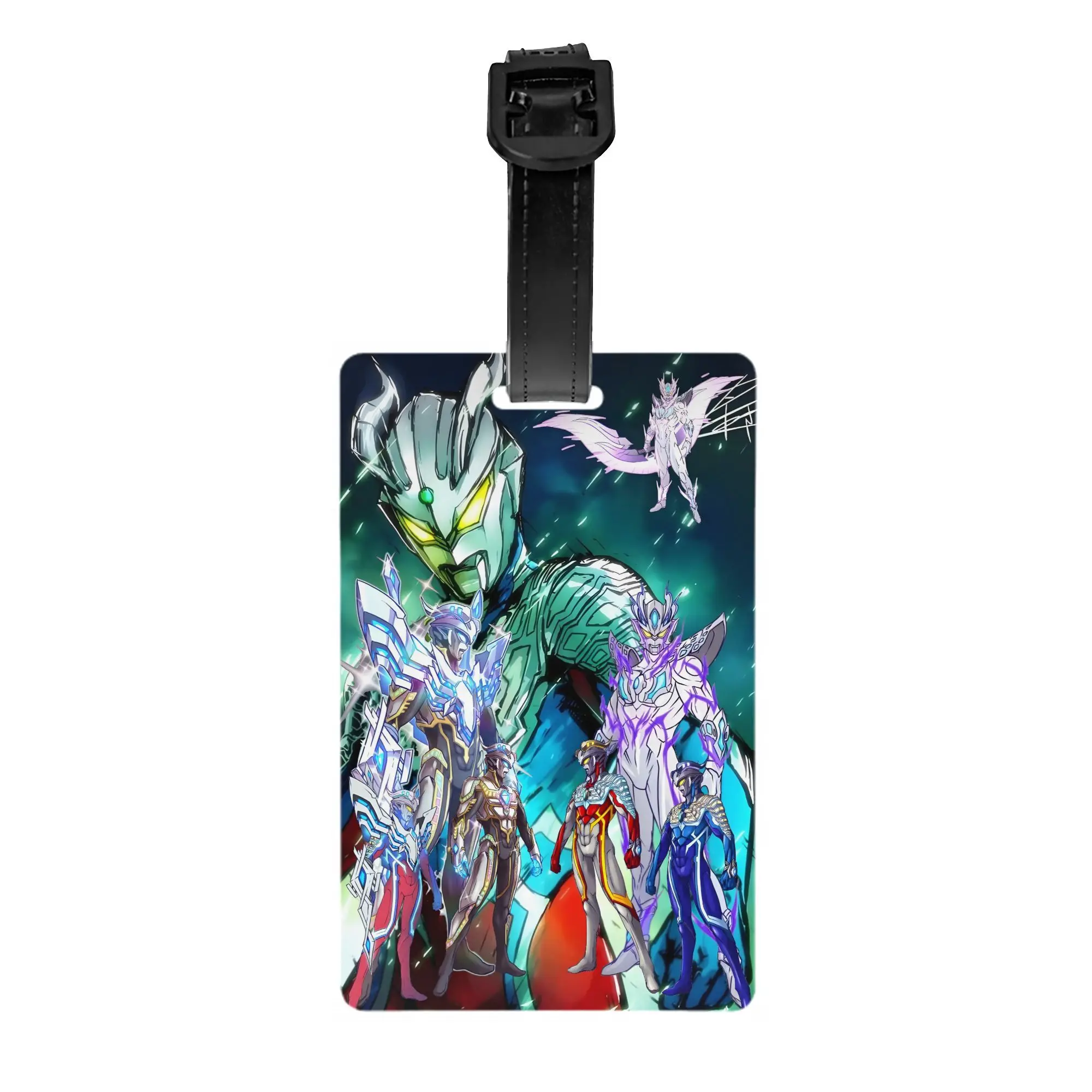 Etiqueta de equipaje personalizada U-Ultramanes Monster, etiquetas de equipaje de Manga personalizadas, cubierta de privacidad, tarjeta de identificación con nombre
