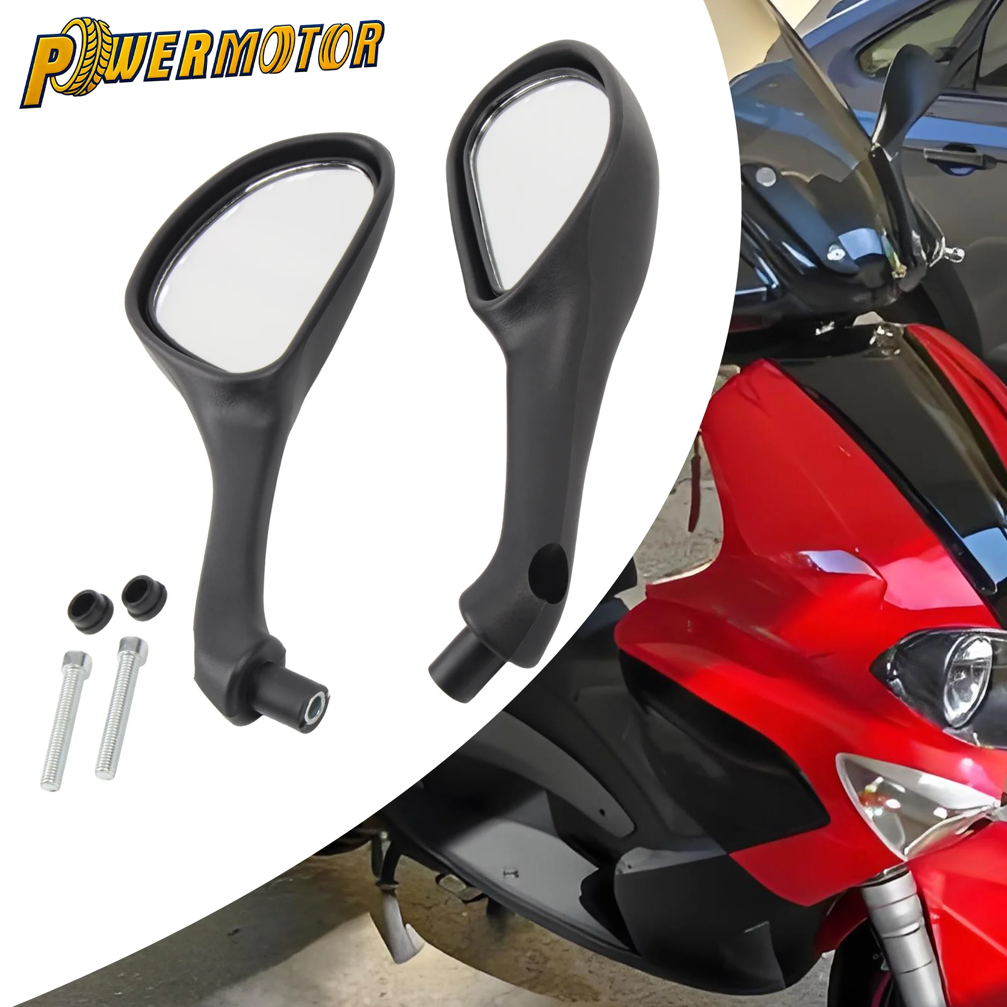 Espejos retrovisores para motocicleta M8 × 1,25, espejo lateral para Aprilia Derbi Moto Guzzi Vespa Gilera Piaggio, repuesto CM073001 CM068001