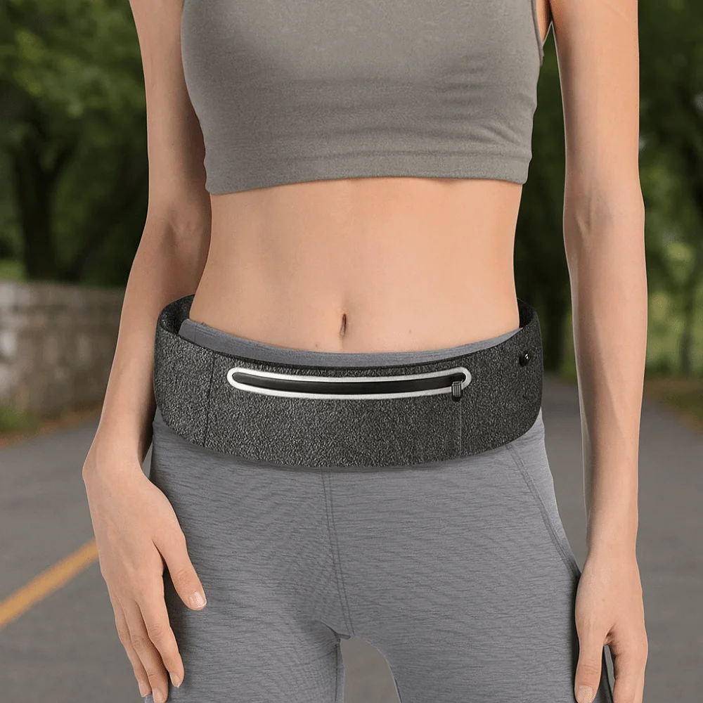 

Ultra-Thin Sport Mobile Waist Bag High Elastic Close Fitting Running Waist Bag Storage Multifunctional Sports Phone Bag