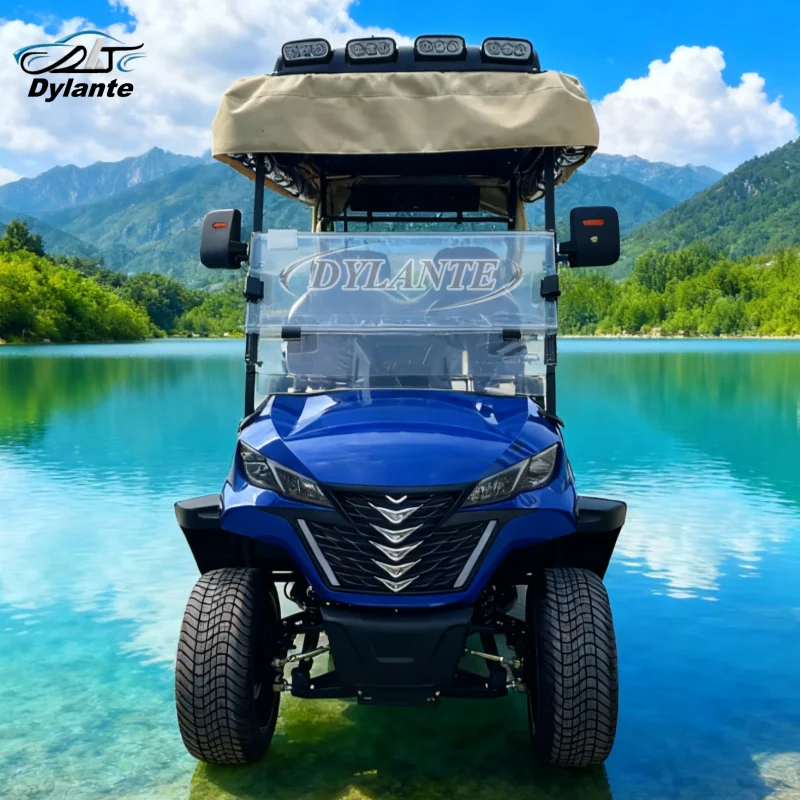 

China Factory Mini Electric Off-Road Tire Max Speed 45Km h Max 120 Km Far Hunting Golf Cart Club Car Rear Folding Seats