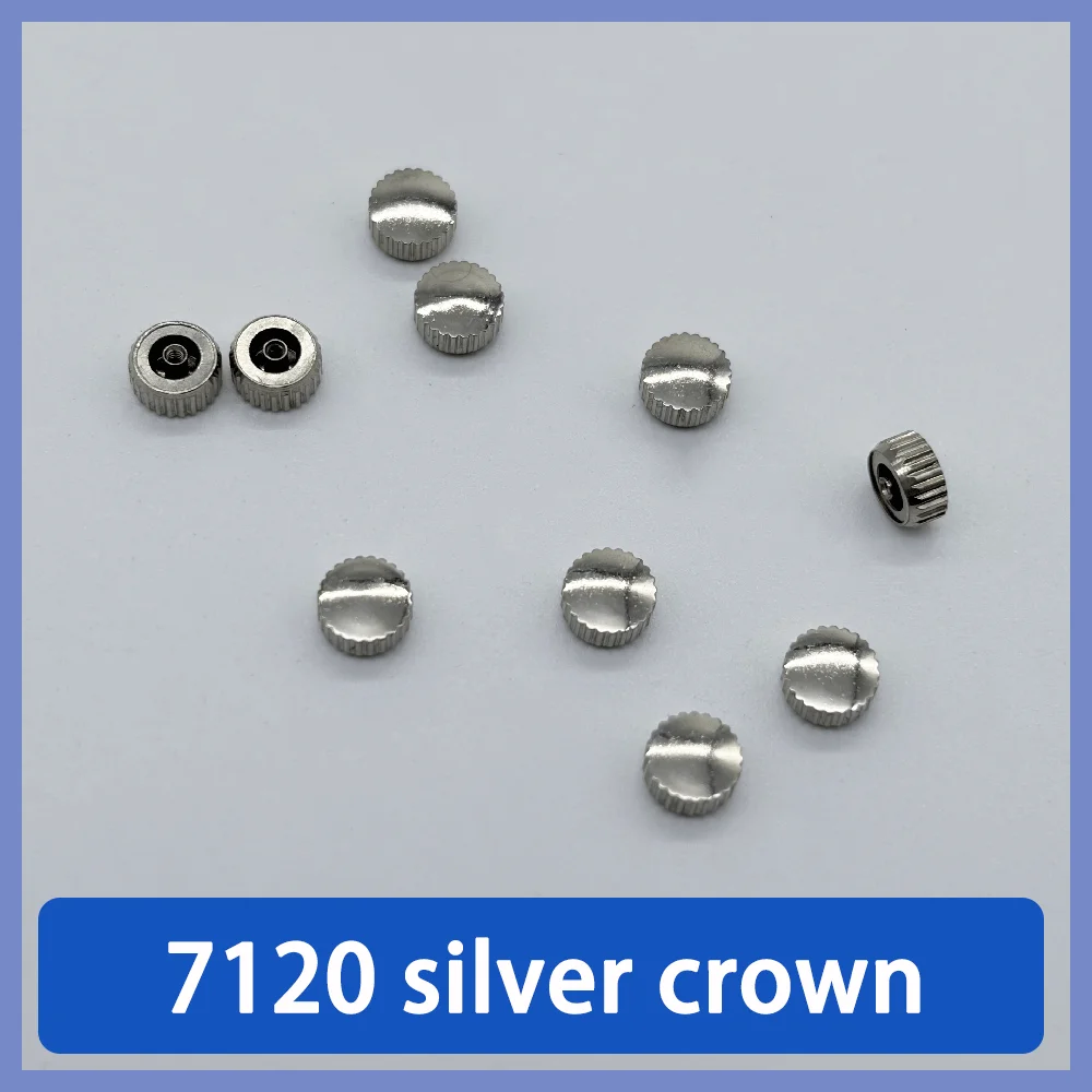 

Watch movement accessories silver crown suitable for 7120 movement repair watch parts old-fashioned mechanical crown