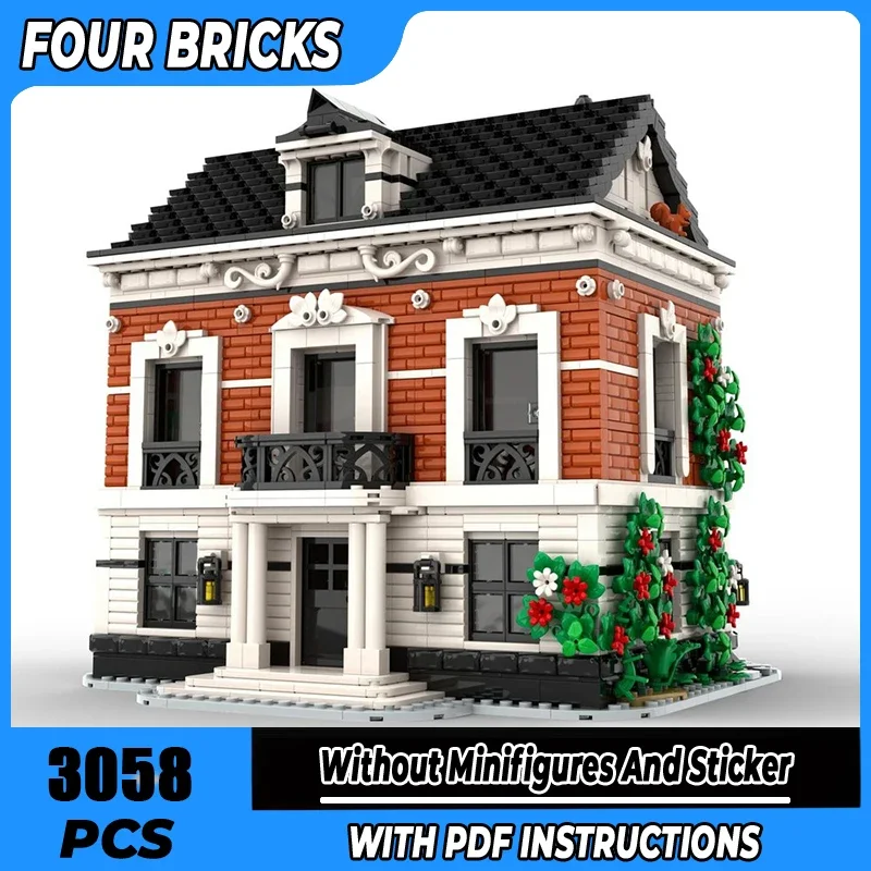 

Строительные блоки Moc, вилла надежды, технология, модульные кирпичи, модель, подарки, рождественские игрушки, наборы «сделай сам», сборка