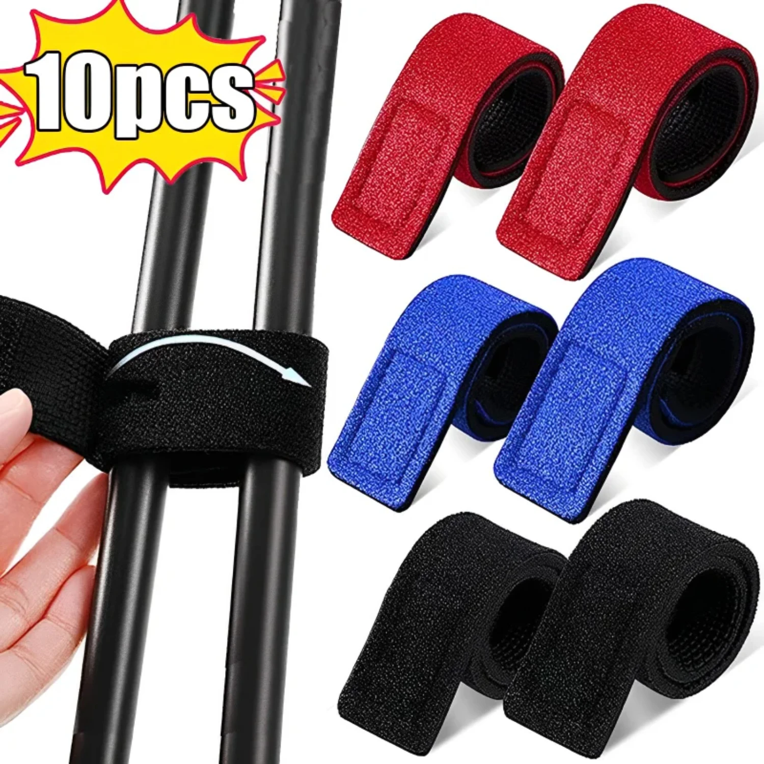 Convenient, Durable, and Reliable Elastic Fishing Rod Tie Holders Straps - Essential Outdoor Accessories for Safely Securing Fis