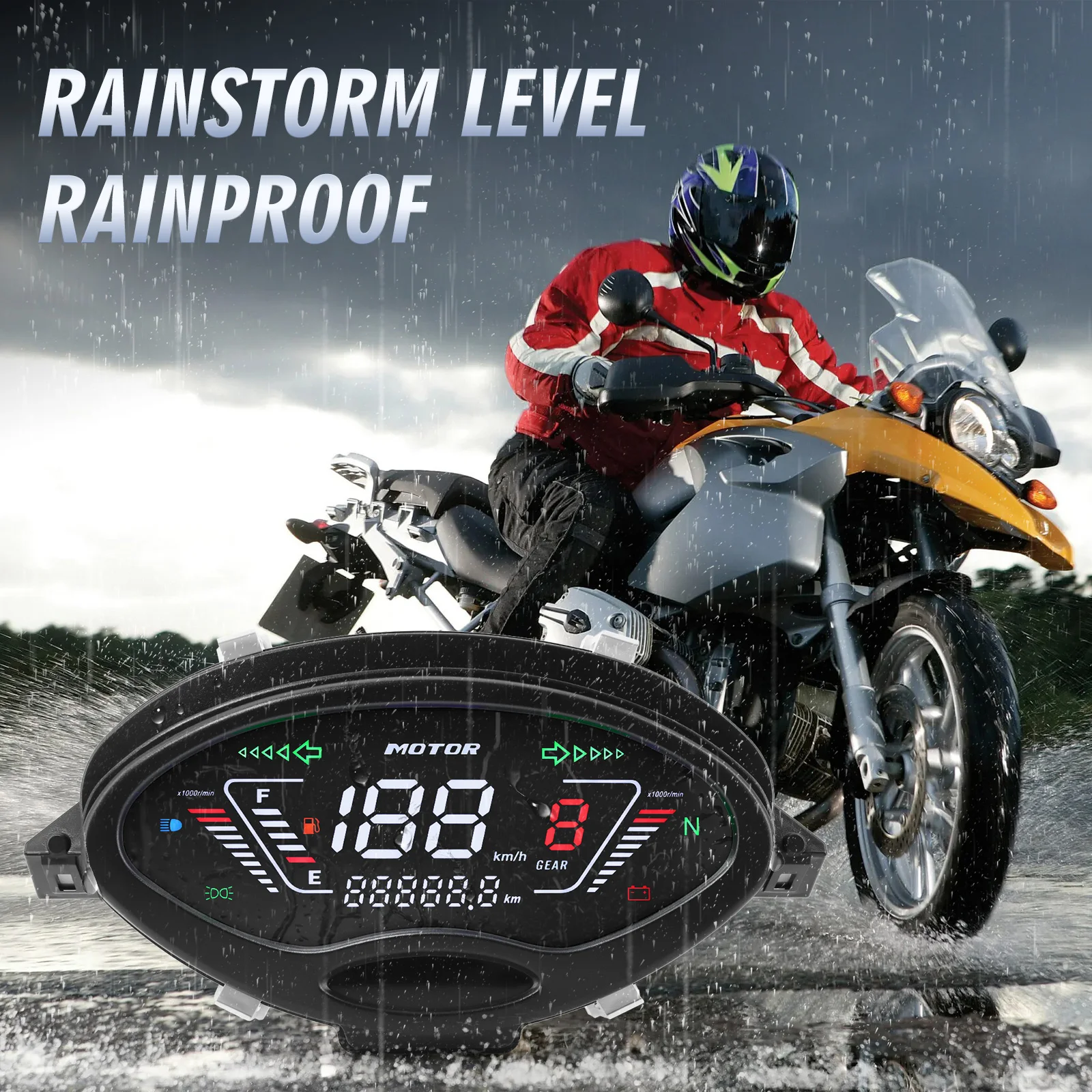 عداد سرعة لدرجة نارية LED سرعة رقمية RPM مستوى الوقود والعتاد متر لهوندا كاريزما 125 X & D Wave125S الابتكار 125 نوفا 125