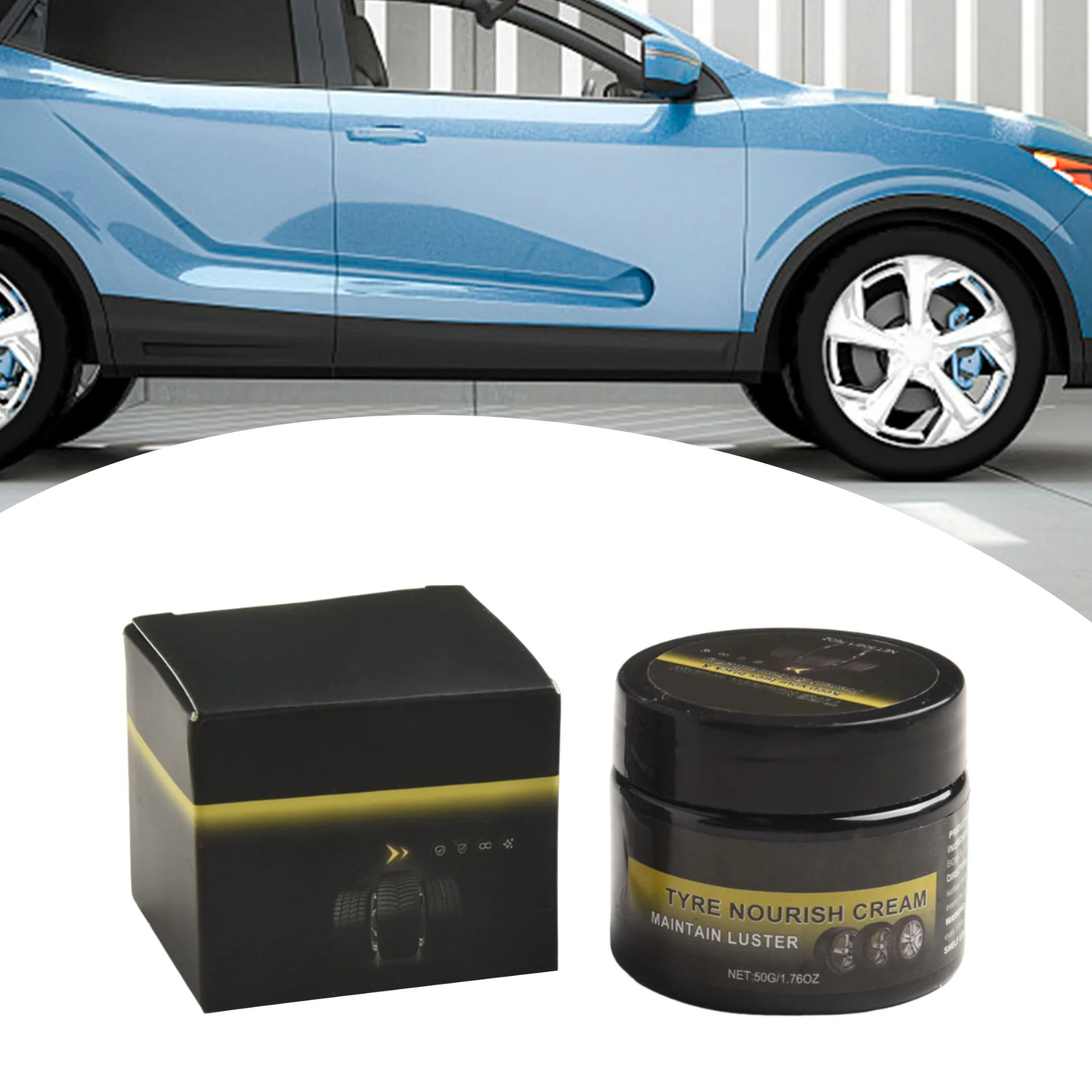 50g pneu revestimento cera carro pneu nutrir cera creme à prova dwaterproof água caminhão pneu polimento cera sujo-resistente peças de borracha do carro pasta brilhante