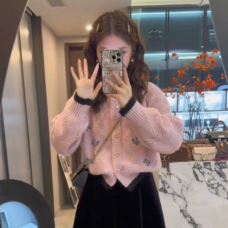 

Super Nice Sweater Cardigan Jacket for Women Spring Autumn 2025 New Loose Short Top