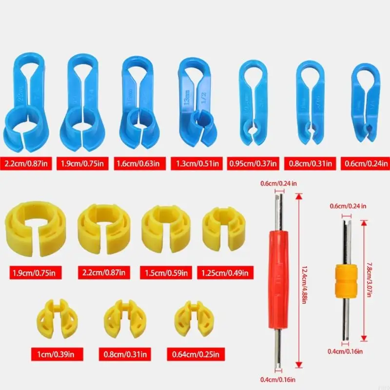 P9FD Oil Line Removal Tool Air Conditioner Hose Quick Disconnect Tool Set 1/4 3/8 1/2 5/8 3/4 7/8 5/16 Inch Release Tool