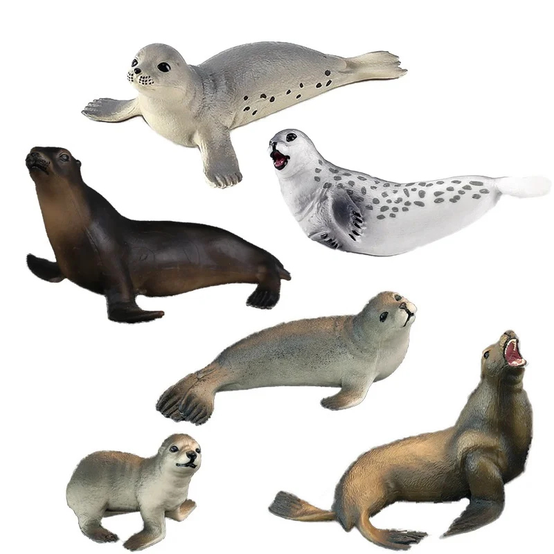 Ocean Sea Life Animals Simulation Sea Lion Seal Action Figure Aquarium Ocean Marine Animals Model Kids Gift