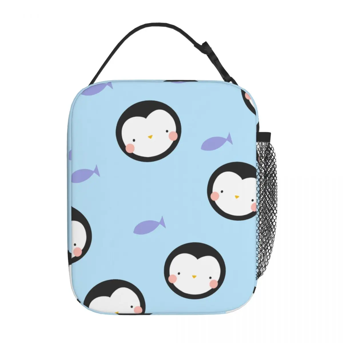 Bestselling Penguin Neoprene Texture Picnic Lunch Bag Teen School Insulated Lunch Bag