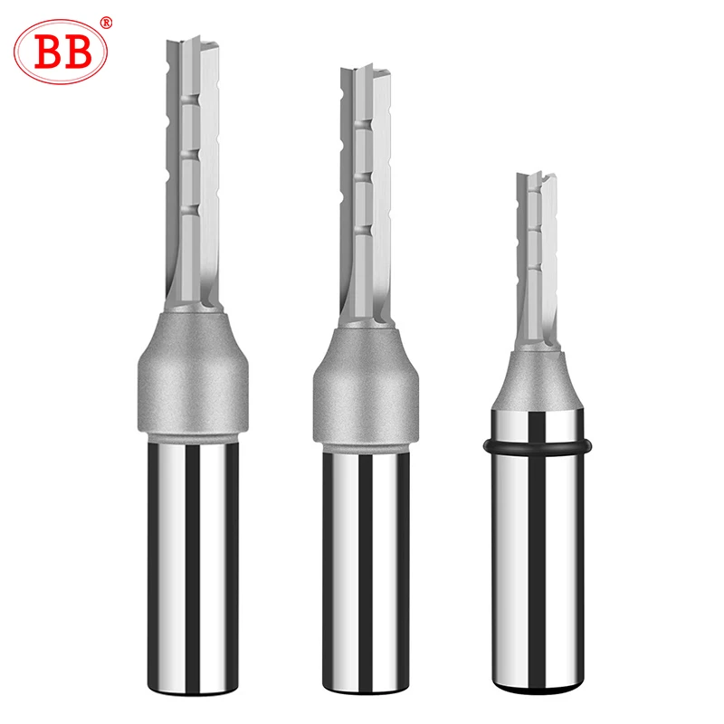 Imagem -05 - Bb-long Router Bit Tool Slotting End Mill Cortador Placa de Madeira Maciça Carpintaria Slot Fresagem Flauta 2