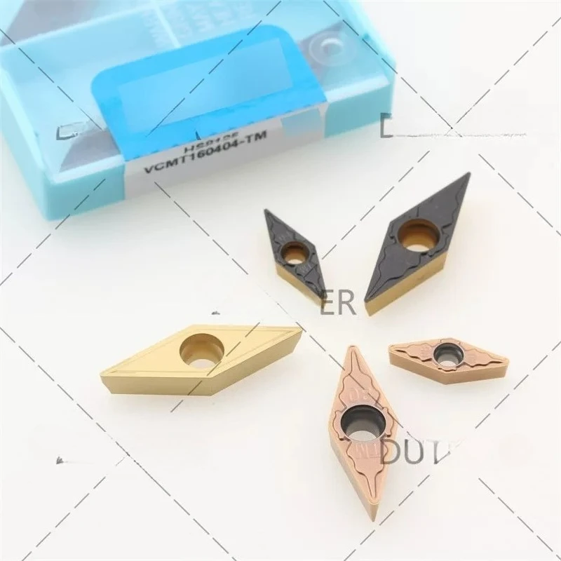 (10 pieces)Diamond CNC inner hole turning insert VCMT110304/160404 TM groove two-color stainless steel