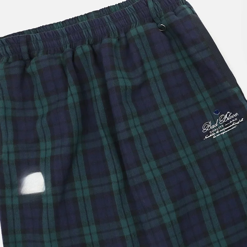 Pantalon décontracté à carreaux rétro américain pour femmes, Design Sense Sport, jambes larges, fille épicée, pantalon Long ample, pour les déplacements, taille élastique...