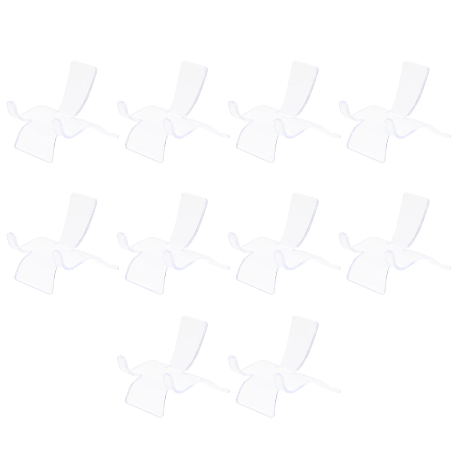 

10 Pcs Earrings Display Stand Ornament Desktop Acrylic Mineral Holder Transparent Rack