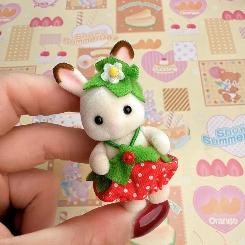 Sylvanian Families lindo juego de cocina juguetes para niñas figuras de Ternurines Anime Calico Critters figura de bebé pequeño juguete para niña 3