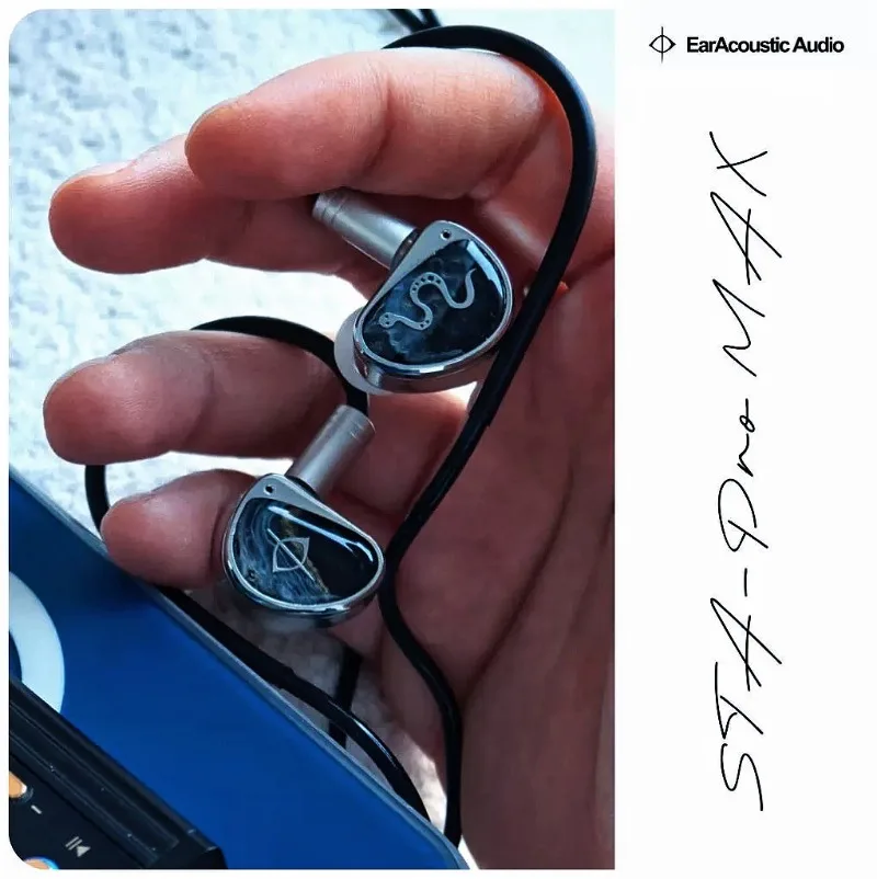 EarAcoustic STA-Pro Max HIFI Earphones High-definition Audio in Ear Dual Coil ABS Electroplating Chamber Wired Music Earphones