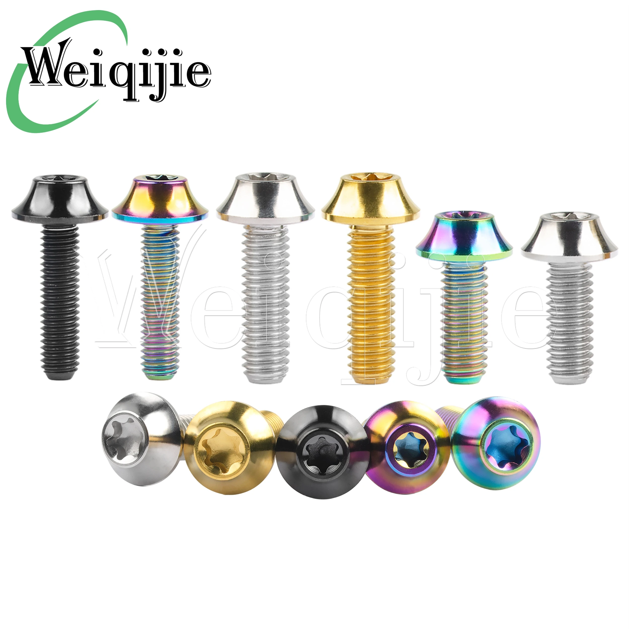 

Weiqijie 6pcs Titanium Bolt M5x 20mm Torx Head Screw for Motorcycle Bike