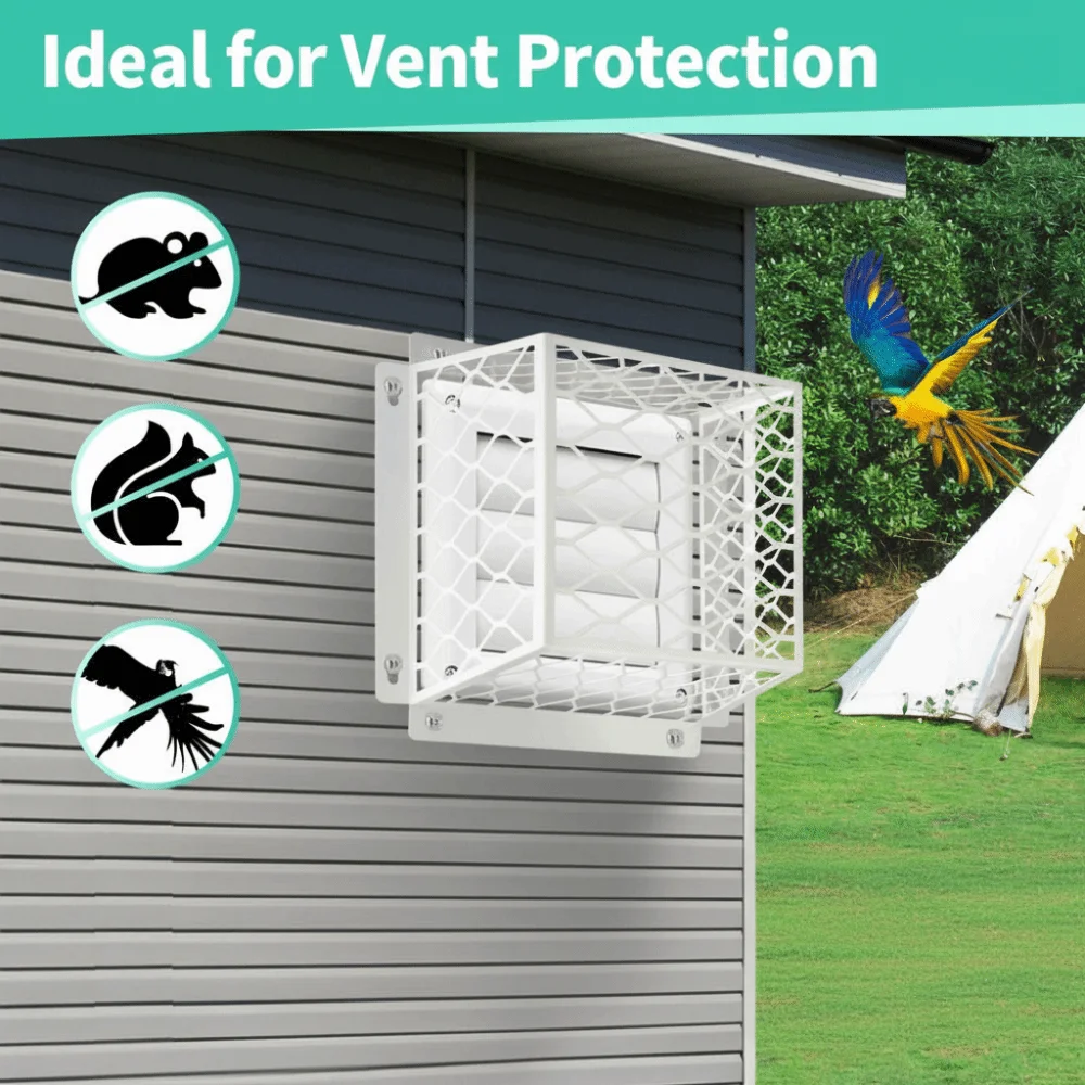 

Weatherproof Outdoor Vent Cover Wear-Resistant Stainless Steel Exhaust Protector Universal Fit Rustproof Vent Guard