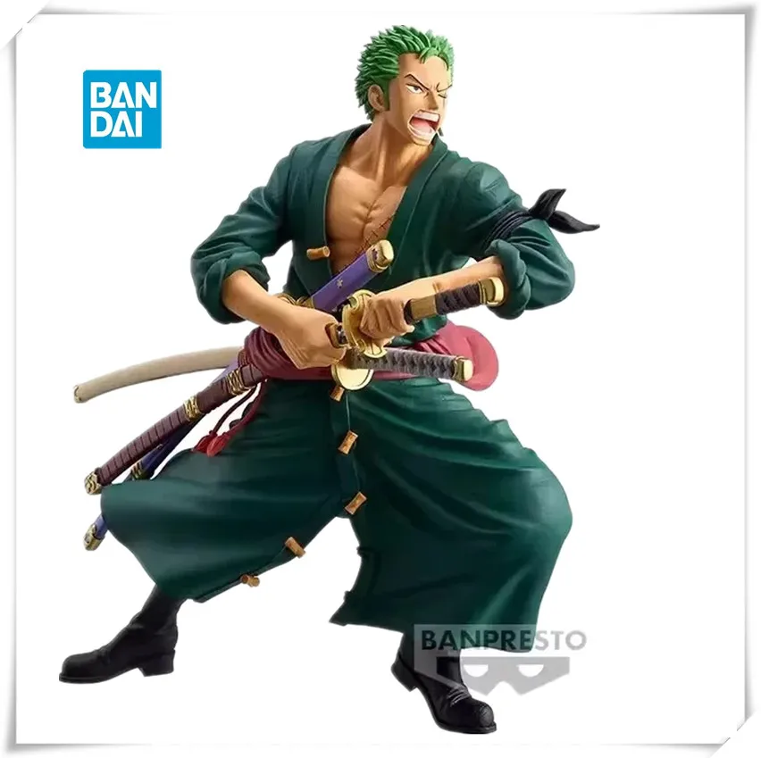 

Bandai Original Banpresto Anime ONE PIECE Grandista Roronoa Zoro PVC action figure model collector toy birthday Christmas gift