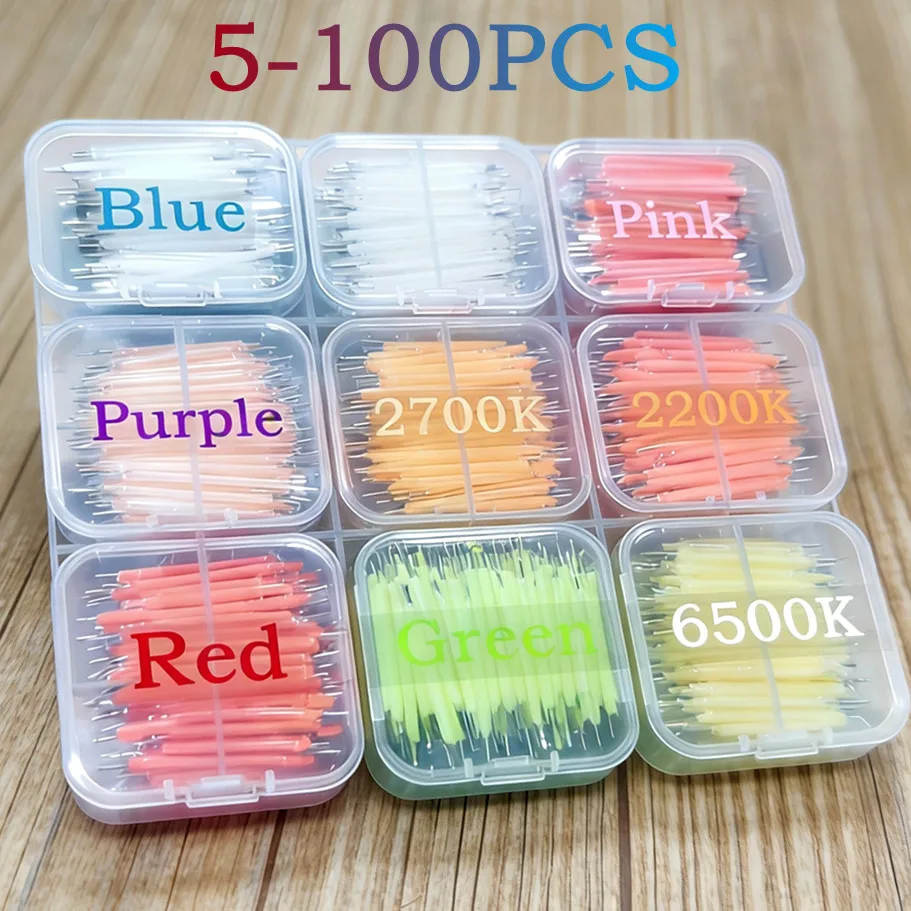 

5-100 шт. в коробке 3 В 38 мм разноцветная светодиодная нить COB для лампы Эдисона, лампа накаливания, диодные аксессуары, праздничное освещение