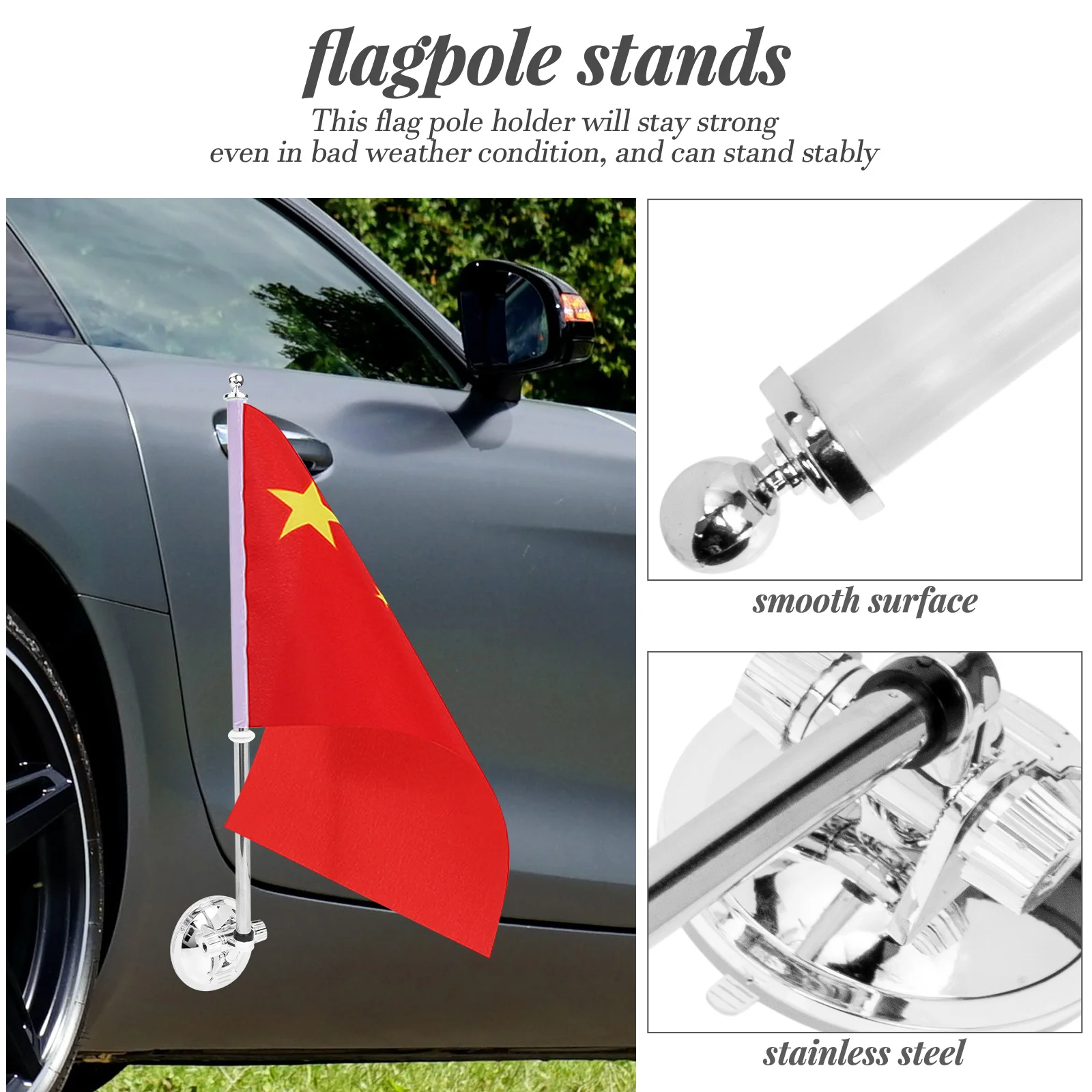 Vehicle Car Magnet Car Vehicle Suction Cup Boat Flag Pole Kitpole Holder Suction Mount Pole Mountpole Holder Suction Cup Car