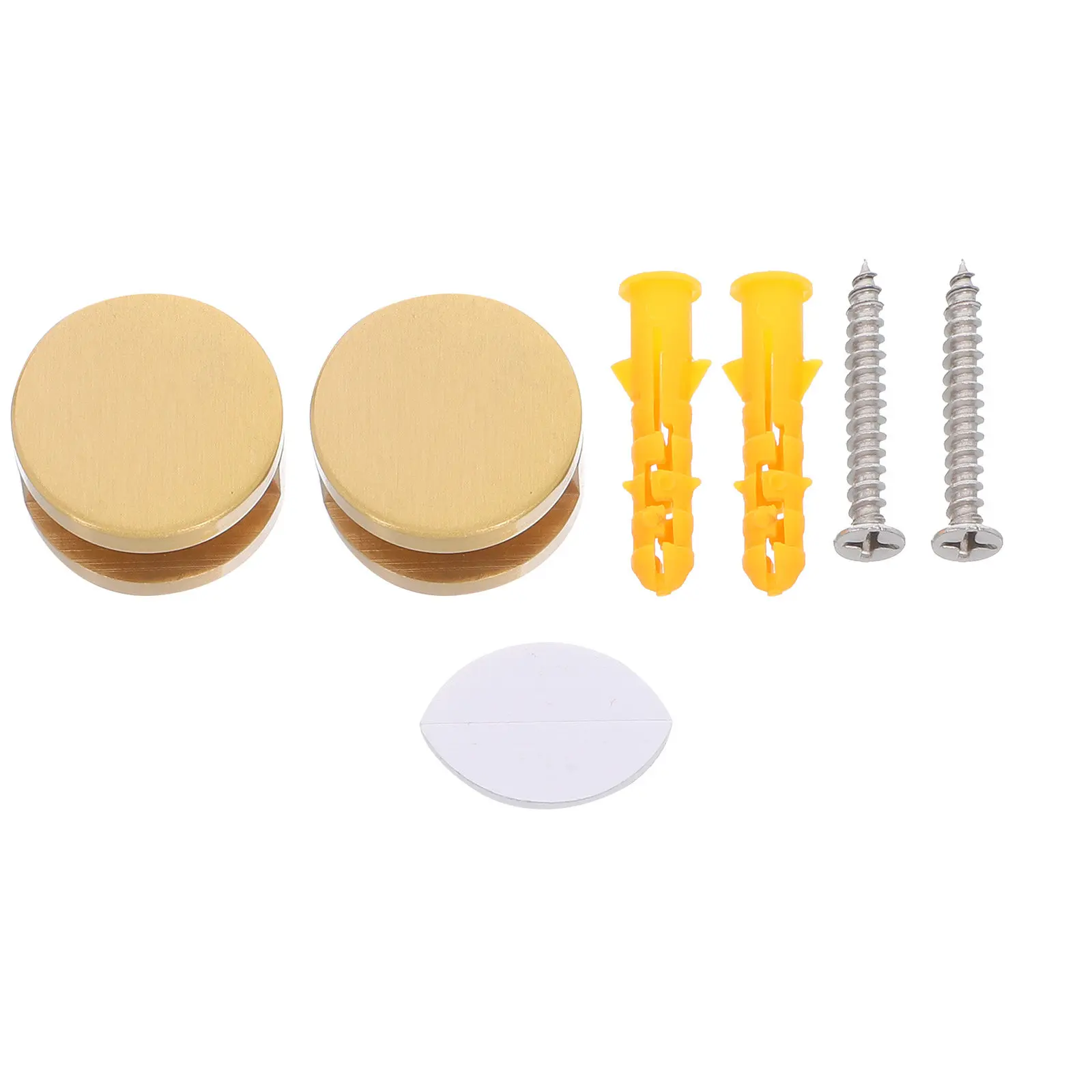 Glass Mirror Holder Clamps 4 Pack Brass Mounting Brackets for 5 to 12 mm Frameless Shower Door Panels
