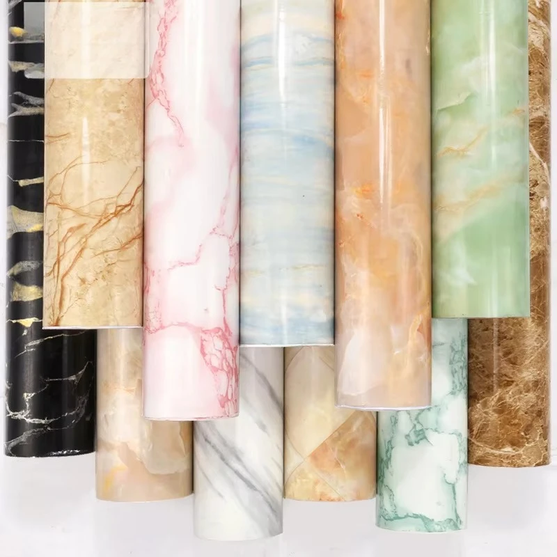 Papier peint autocollant PVC effet marbre