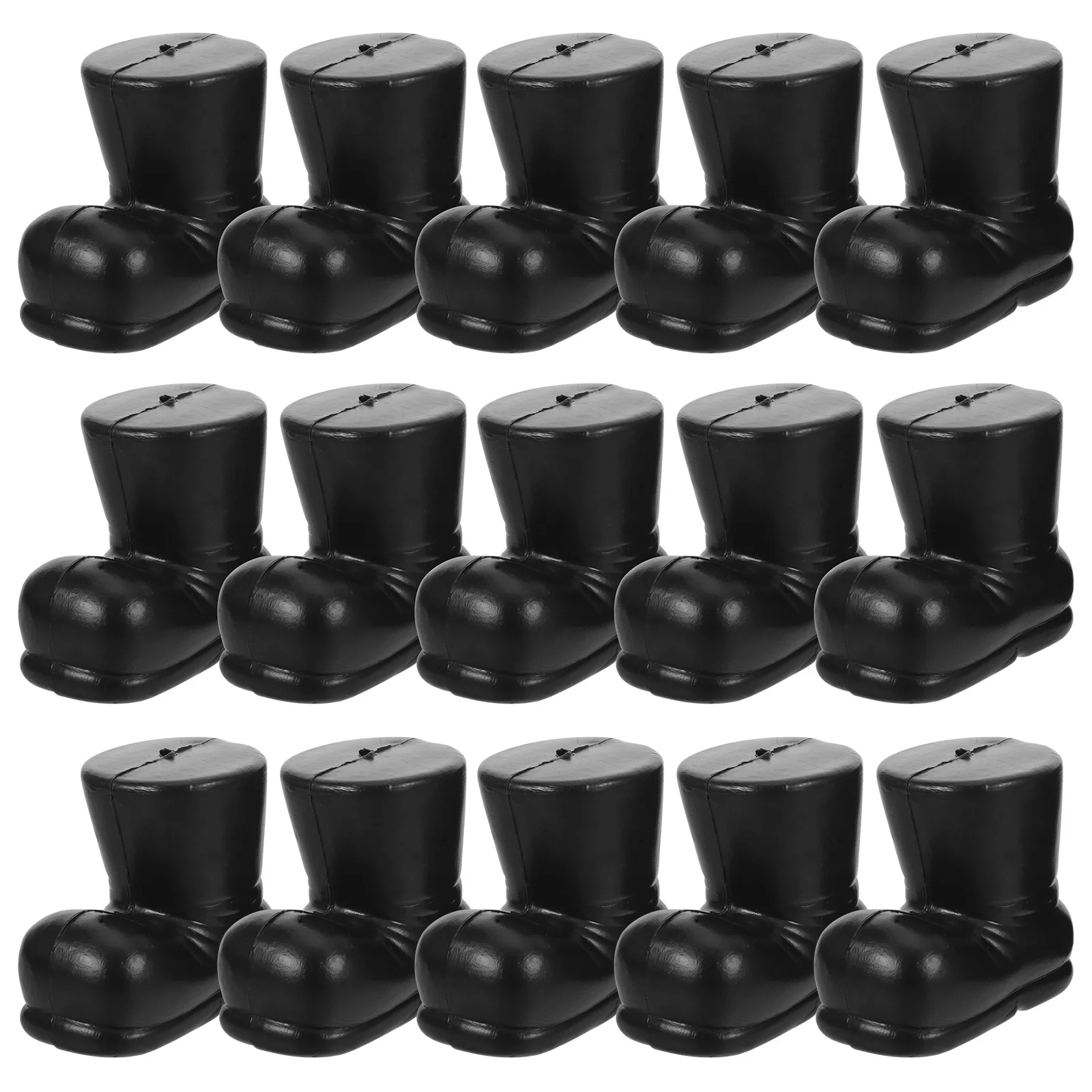 

20Pcs Santa Claus Boots Miniature Christmas Decorations Black Mini Shoes for DIY Craft Ornaments Holiday Desktop Props