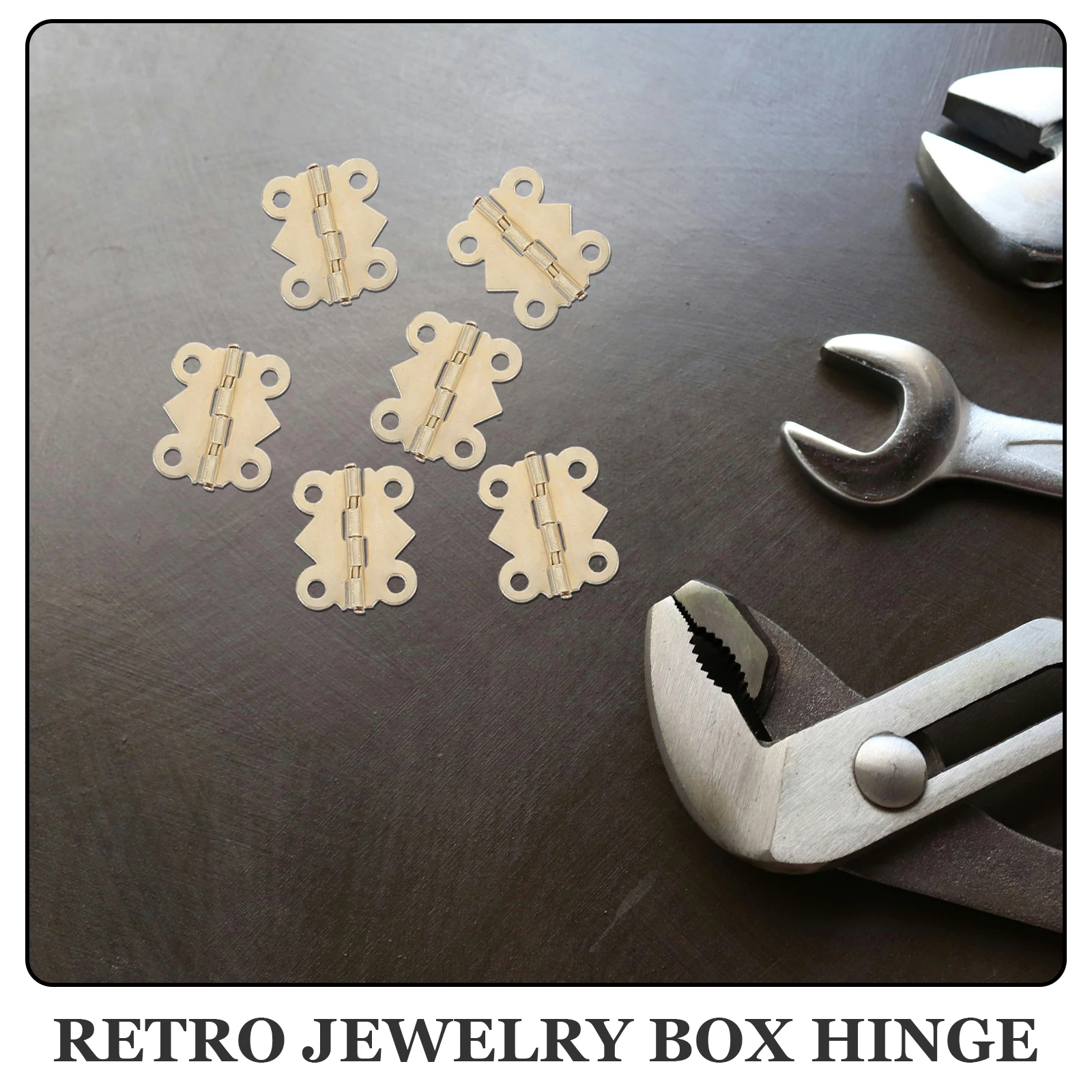 

100pcs Retro Vintage Hinges Jewelry Box Cabinet Door Hardware For Wooden Boxes Decorative Furniture Butt Hinges
