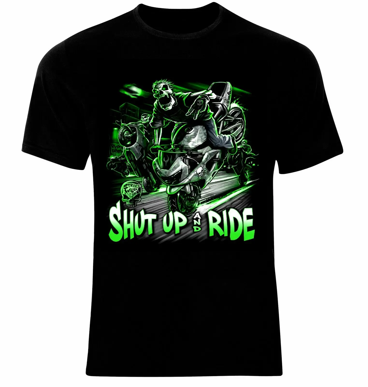 

Motorrad Biker Rocker Skull Rider T-Shirt. Summer Cotton Short Sleeve O-Neck Mens T Shirt New S-3XL