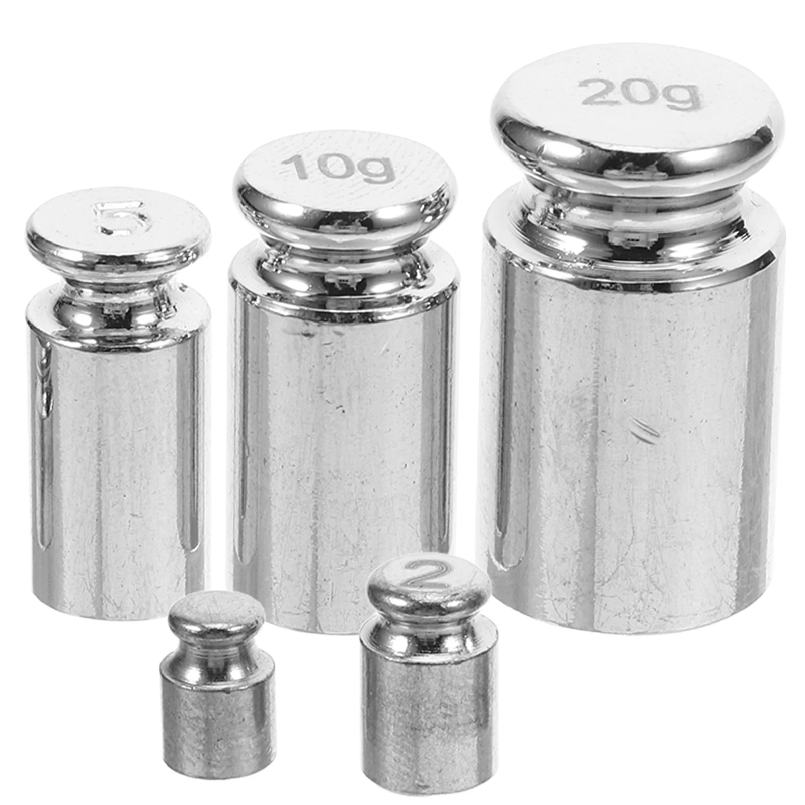 

5pcs Calibration Weights Set 1g 2g 5g 10g 20g Steel Gram Digital Scale Balance Kit for Jewerly Craft Meat Instruments
