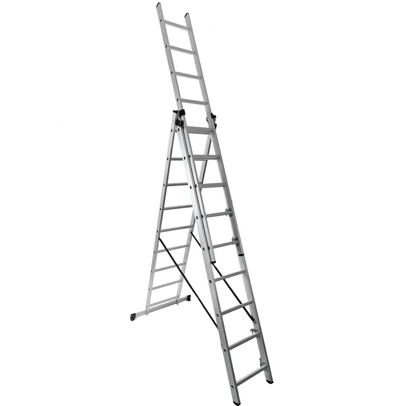 High Quality Aluminum Folding Stairs En131 Approved Multi-Purpose Extension Ladder with Wide Steps for Outdoor Workshop Use