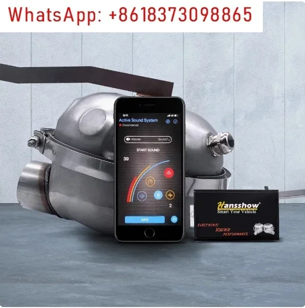 Hansshow Electronic Exhaust System 2 Loudspeaker Active Sound Booster with APP Remote Control For tesl model 3/X/S/Y Car