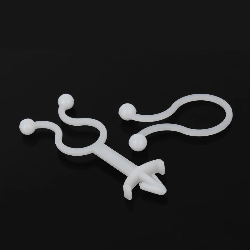 T5/7/8/10/12–T7225 Plastic Nylon Cable Wire Ball U Fixing Organizer Holder Crimping Clip Clamp Ring Reusable Twist Tie