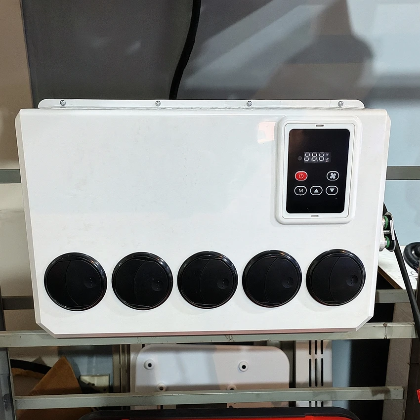 مركبة هندسية سهلة التركيب كابينة 24 فولت 12 فولت مكيف وقوف السيارات مبرد الهواء للشاحنة #6