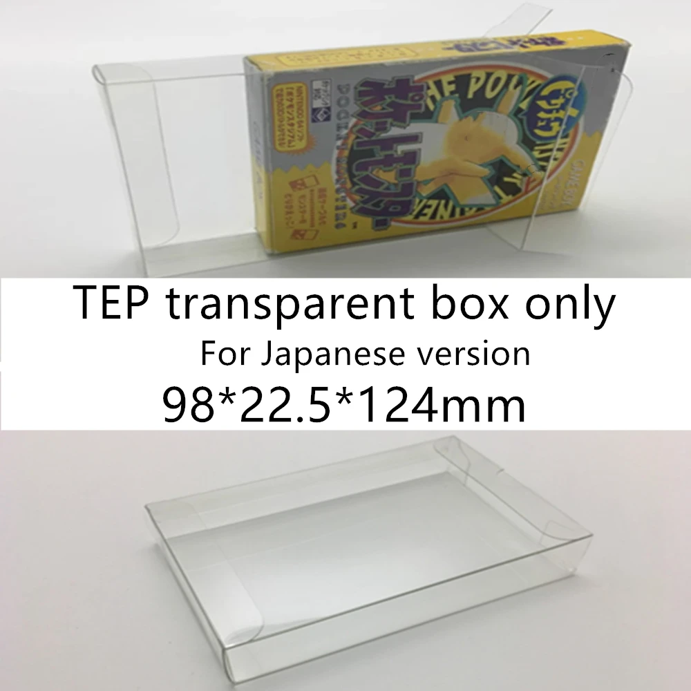 Caja expositora de colección para GBC/GB/Nintendo Game Boy Color/Pokémon, cajas transparentes de almacenamiento de juegos, carcasa transparente TEP